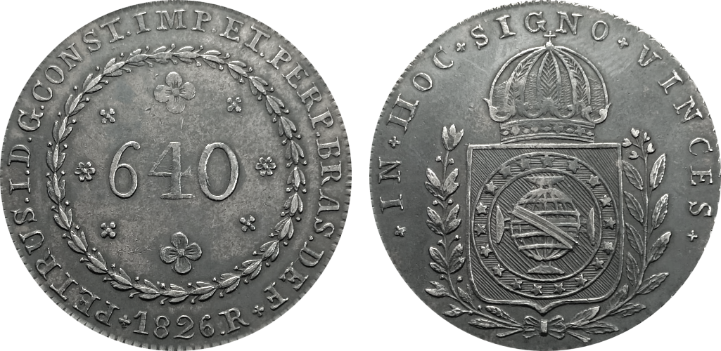 Imagem da data 1826 - 28 tulipas - Escudo de 18 estrelas.