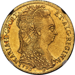 Variante Véu Toucado B separado 6400 Réis Maria I