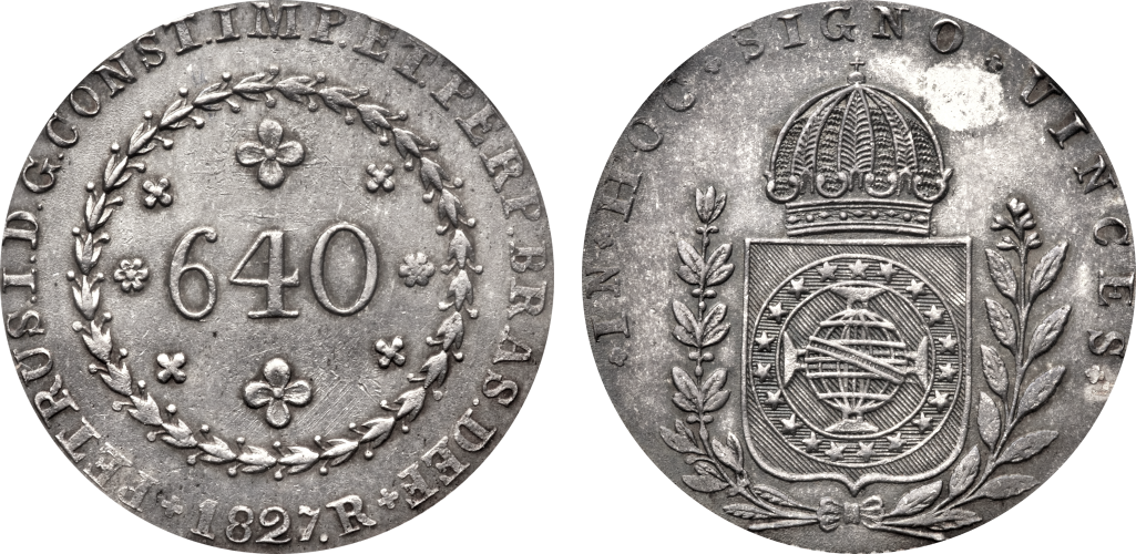 Imagem da data 1827 - 28 tulipas - Florões laterais oblíquos.