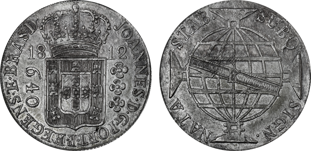 Imagem da data 1812 - E • BRAS • D • - Valor e florões sem pontos.