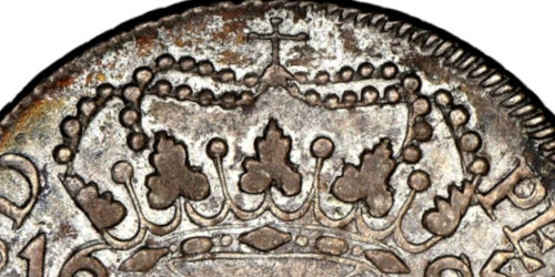 Variante 1695 Coroa Larga 640 Réis D. Pedro II