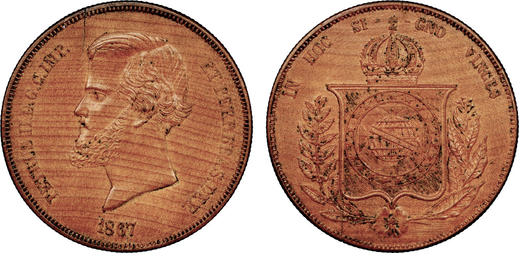 Prova 1867 PROVA 20000 Réis D. Pedro II