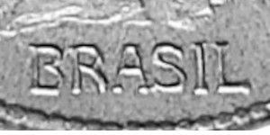 Variante BRASIL Corrigido B>R 500 Réis 