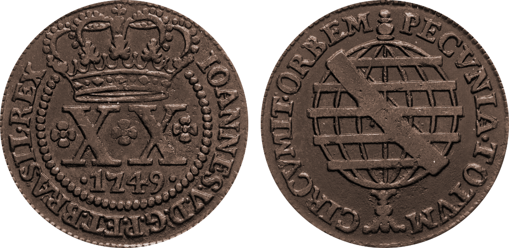 Imagem da data 1749 - 48 pérolas - Reverso com pontos