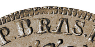 Variante 1824 BBAS 20 Réis D. Pedro I